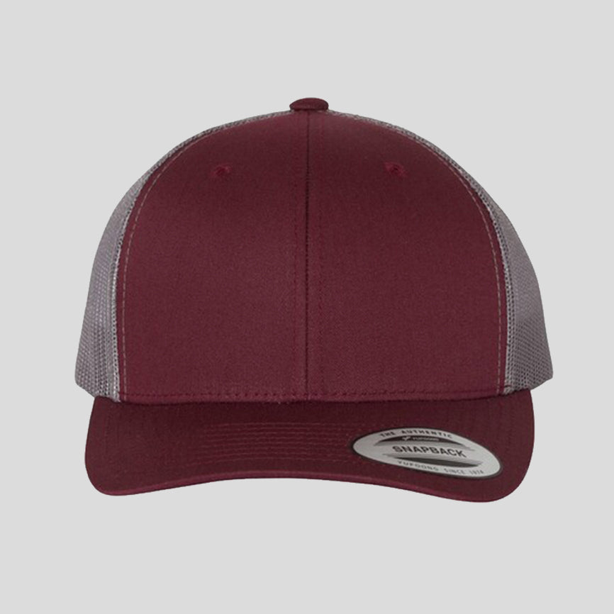 Baseball Cap - Maroon/Grey (Yupoong)