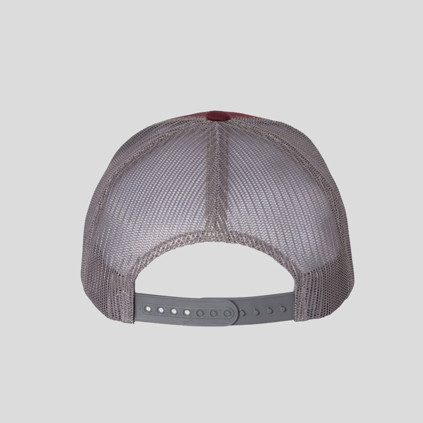Baseball Cap - Maroon/Grey (Yupoong)