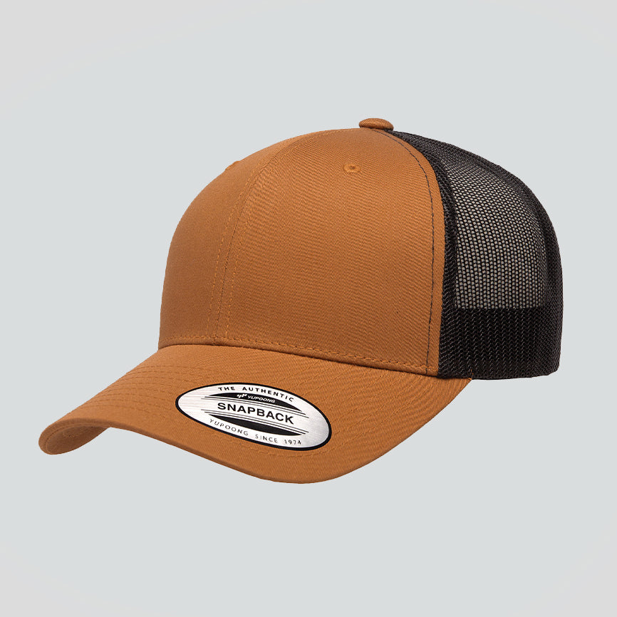 Baseball Cap - Caramel/Black (Yupoong)