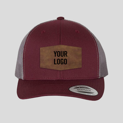 Baseball Cap - Maroon/Grey (Yupoong)