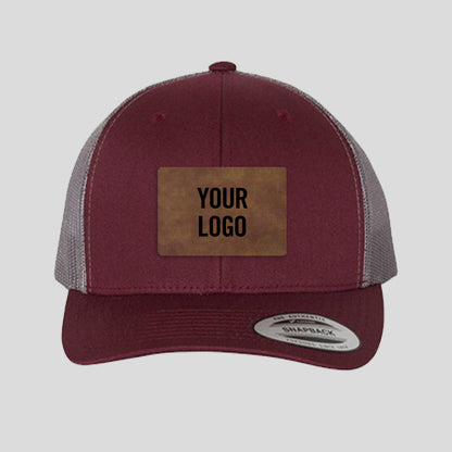 Baseball Cap - Maroon/Grey (Yupoong)