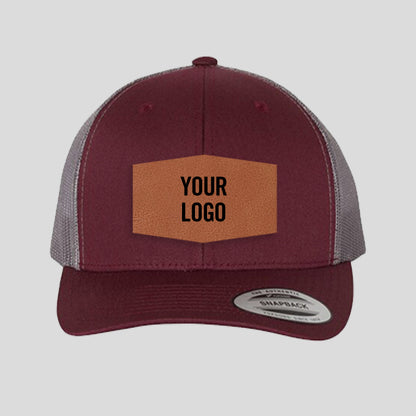 Baseball Cap - Maroon/Grey (Yupoong)