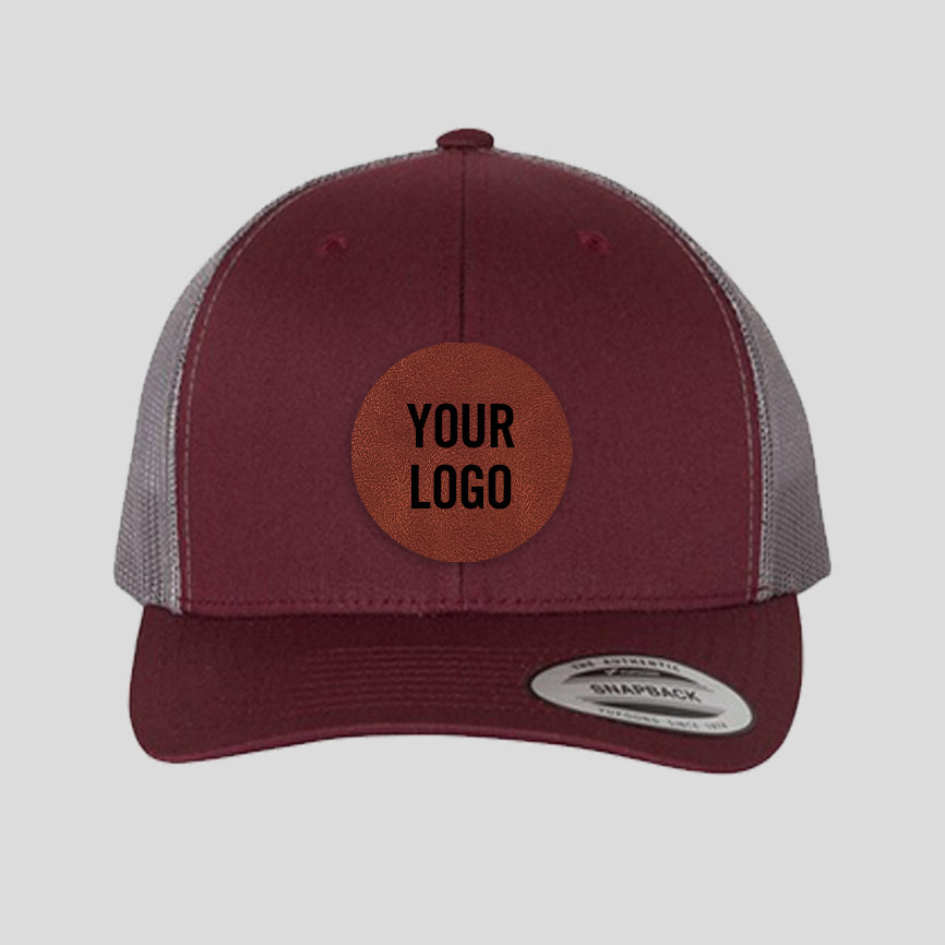 Baseball Cap - Maroon/Grey (Yupoong)