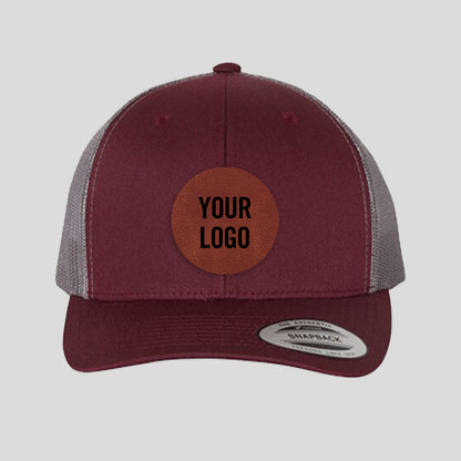 Baseball Cap - Maroon/Grey (Yupoong)