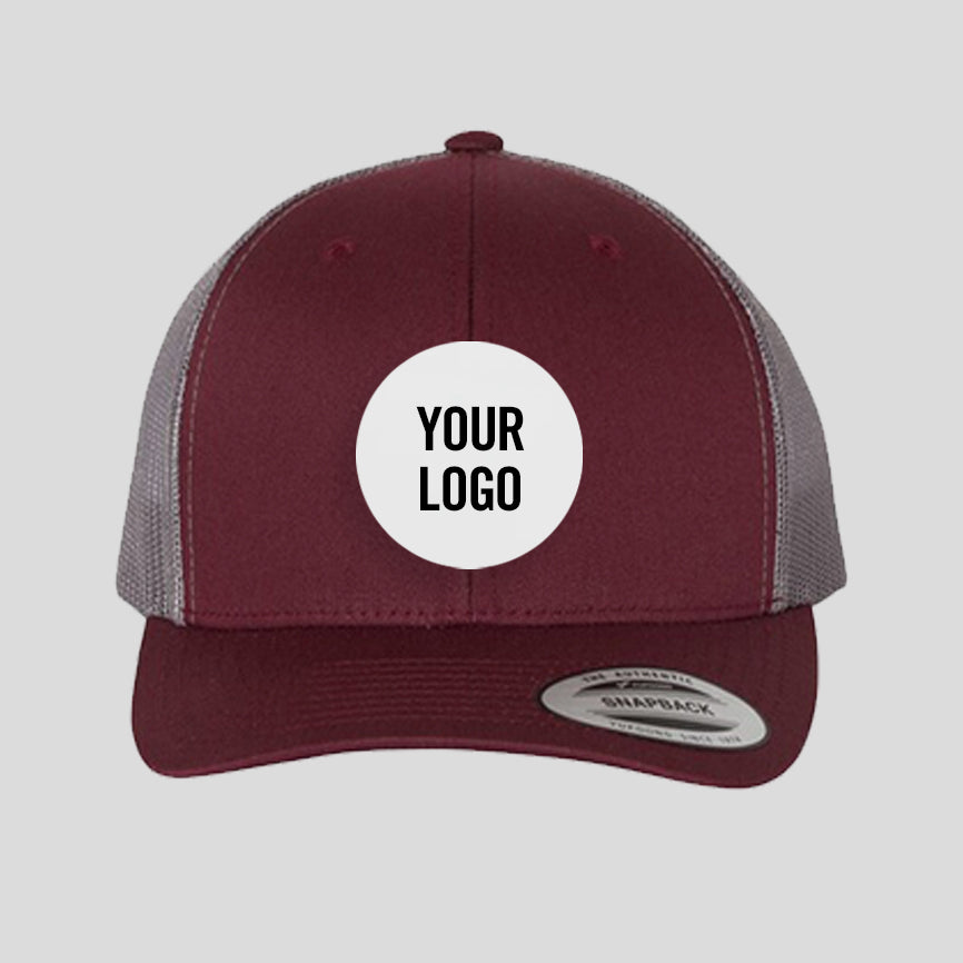 Baseball Cap - Maroon/Grey (Yupoong)