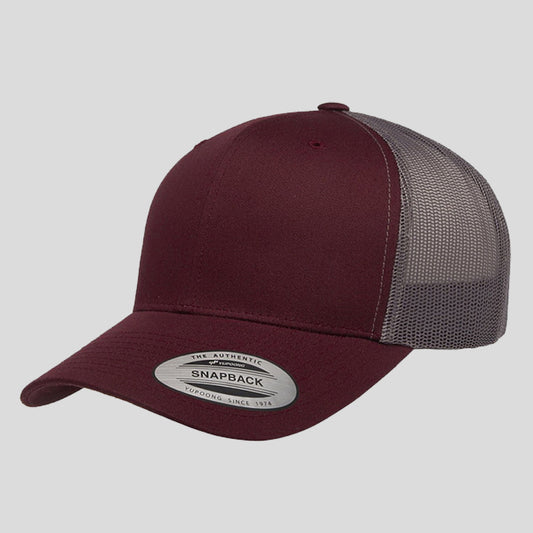 Baseball Cap - Maroon/Grey (Yupoong)