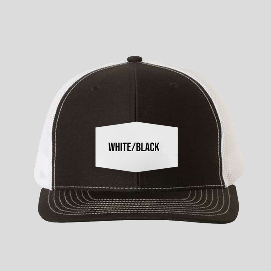 Baseball Cap - Black/White (Richardson)