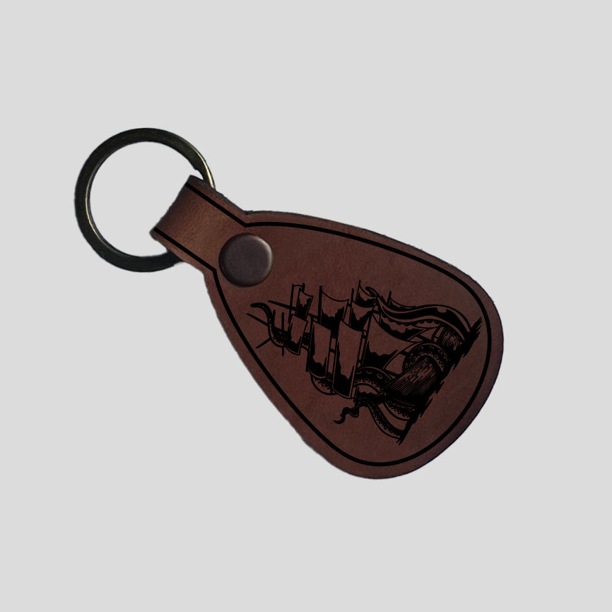 Leather Keychains - Round