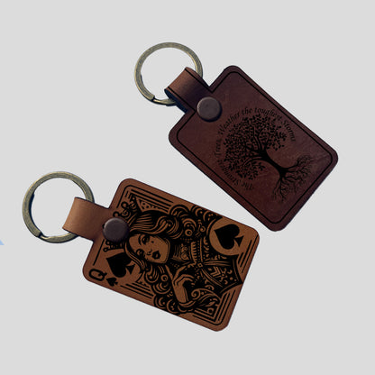 Leather Keychains - Square