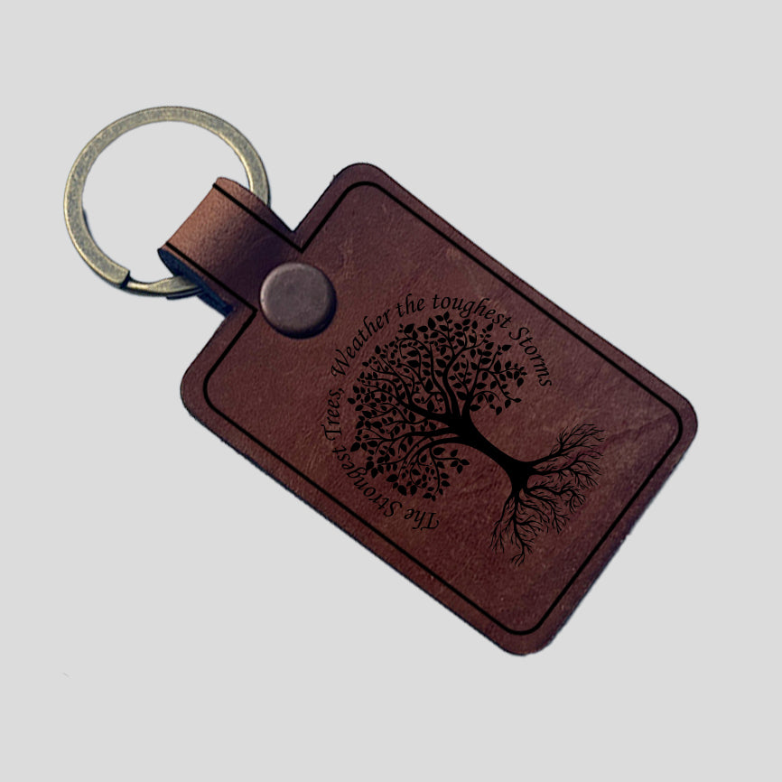 Leather Keychains - Square