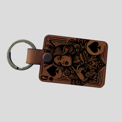 Leather Keychains - Square